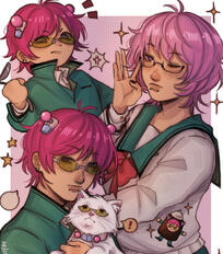 kuriko and saiki doodle page kuriko and saiki doodle page