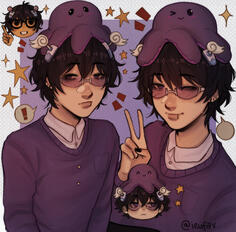 saiki saiko icon + half body saiki saiko icon + half body